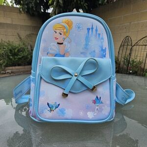 Disney Cinderella Kids Backpack - Light Blue and White